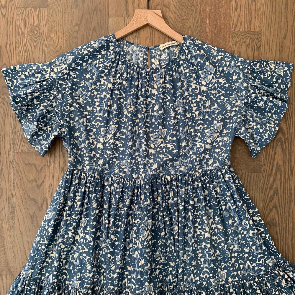 NWT Ulla Johnson Rosemarie in Blue Batik Print Cotton Size 2 - Picture 2 of 8